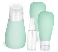 LIFKOME Flacons de Voyage Rechargeables pour Voyages et Déplacements Professionnels avec Large Embouchure en Silicone Souple Set de 4 90ml pour Remplissage Facile