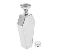 LIFKOME Flasque Acier Inoxydable Forme Cercueil Mini Bouteille Portable Étanche pour Whisky Voyage et Halloween