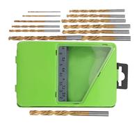 LIFKOME Forets à Percussion en Acier Rapide 13 Pièces Jeu de Forets Métalliques pour Acier Dur Coffret en Fer Compact pour Perçage Précis sur Métal Fer Épais et Couleur Aléatoire