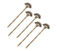 LIFKOME Fourche à Cheveux En Alliage D'éventail Vintage Lot De 5 Pièces 158x42mm Couleur Bronze Accessoires Pour Femmes Style Rétro Présent Élégant