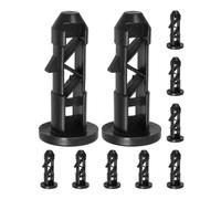 LIFKOME Goupilles de Charnière en Plastique Noir 10pcs Prévention des Odeurs Installation Facile pour Poubelle à Roulettes 240l Adaptées pour Usage Extérieur et Intérieur