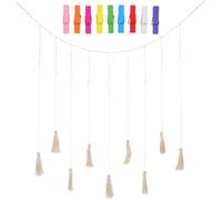 LIFKOME Guirlande Porte-Photos Murale en Coton et Corde de Jute Naturelle, 1,8 M avec 10 Pinces Clips pour Décoration Intérieure Salon Chambre, Support Photo Décoratif Rustique et