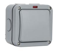 LIFKOME Interrupteur Mural Extérieur Étanche Ip65 20a 1 Voie Double Contrôle, Bouton-poussoir Électrique pour Jardin, Piscine et Éclairage, Résistant aux Intempéries, Usage Industriel