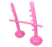 LIFKOME Jeu de Limbo Gonflable Rose pour Adultes Bâton Sauteur Interactif pour Fêtes en Plein Air Accessoires de Jeux D’Été pour Jardin Piscine et Événements Familiaux Animation