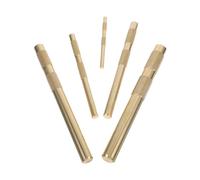 LIFKOME Jeu de Poinçons en Laiton Massif 5 Tailles Certifié, Perforateur Précis Multifonction pour Mécanicien et Réparation Carrosserie, Ensemble D’outils Manuel Portable, Usage