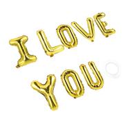LIFKOME Kit Ballons Aluminium je T’aime Dorado 1 Ensemble pour Décoration Romantique Saint-valentin Mariage Fête D’anniversaire Ballons Saint-valentin pour Mariage