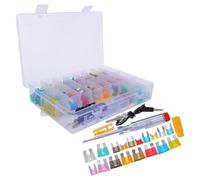 LIFKOME Kit De 306 Fusibles Automobiles Avec Testeur Compatible Avec Les Camping-Cars Assortiment De Fusibles 5 A Mini-Fusibles Et Accessoires Nautiques Pour Voiture