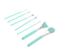 LIFKOME Kit de Pinceaux Cosmétiques 7 Pièces Silicone Vert, Applicateurs Maquillage Visage pour Femmes et Filles, Kit Pratique pour Masque Facial et Fond de Teint, Accessoires Beauté