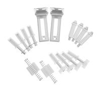 LIFKOME Kit de Quincaillerie pour Porte Pliante Bifold Fer avec Pivots Supérieurs et Inférieurs Supports Guides et Roues pour Porte Coulissante Armoire et Placard Installation Facile et