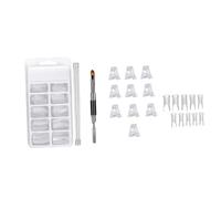 LIFKOME Kit Professionnel de Pince D'extension pour Doigts en Abs et Acier Inoxydable, Clip de Blindage Fixe Léger pour Manucure à Domicile ou Salon