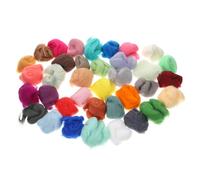 LIFKOME Laine Cardée pour Feutrage à Aiguilles et Humide Couleurs par Couleur avec Pochette Réutilisable pour Kit DIY Artisanales