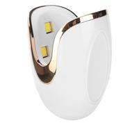 LIFKOME Lampe à Ongles UV Compacte Blanche avec Bord Doré Portable et Rapide pour Durcissement Gel Manucure Maison et Salon Séchage Vernis