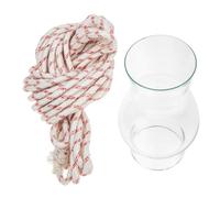 LIFKOME Lampe à Pétrole Rétro avec Mèche Abat Jour Artisanal pour Camping et Décoration Intérieure Protection Insectes Ambiance Chaleureuse
