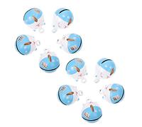 LIFKOME Lot De 10 Cloches Suspendues De Chat Bleu Et Blanc Décoration Diy Décorations Maison Accessoire Artisanal à Suspendre Présent De Noël