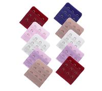 LIFKOME Lot de 10 Crochets D'extension Soutien Étroits 3 Rangées 3 Boutons en Matériau Confortable Femme Allaitement Grossesse Usage Quotidien