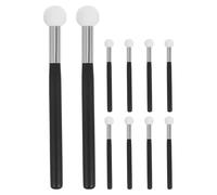 LIFKOME Lot De 10 Éponges à Maquillage En Mousse Forme Champignon, Petite Taille, Applicateur Correcteur Fond De Teint Et Anti-imperfections, Pour Visage Et Yeux, Usage Quotidien, Manche Noir