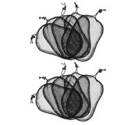 LIFKOME Lot de 10 Filets à Cheveux en Maille Élastique Noire Grand Filet Carré 14X18 CM Réutilisable pour Perruques et Extensions et Coiffures de Nuit