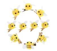 LIFKOME Lot de 10 Pinces à Cheveux Abeille Vintage en Tissu, Mini Clips Français Scintillants pour Femmes, Accessoires Coiffure Printemps et Fêtes, Épingles à Frange Légères et Tendances