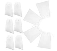 LIFKOME Lot de 10 Pochettes De Rangement À Cordon pour Chaussures Tailles Blanches 35 X 25 Cm Idéales pour Le Voyage Idéales pour Chaussures Chaussettes Et Articles De Toilette