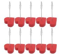 LIFKOME Lot de 10 Porte-Mémos Saint-Valentin en Pince Rouge 48X42X15 CM Support Polyvalent pour Photos Notes et Cartes de Visite Accessoire Déco Romantique pour Bureau et Maison
