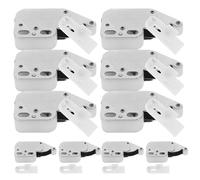 LIFKOME Lot De 10 Verrous À Ressort En Forme De Trompe D'Éléphant Pour Armoires Fermetures À Poussoir Loquets De Porte À Galet Loquets Argentés