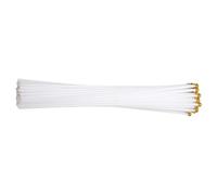 LIFKOME Lot de 100 Bâtons de Drapeau Plastique Blanc Solide pour Drapeau National Polyvalent comme Cadeau de Remise de Diplôme pour Diverses Occasions