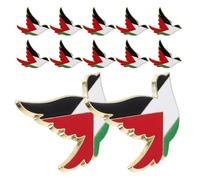 LIFKOME Lot de 12 Épinglettes en Métal Émaillé Drapeau Palestinien Symbole de la Paix Broches Unisexes pour Paquet Veste ou Foulard Accessoire Symbole Pacifique et Sensibilisation