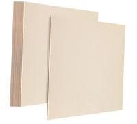 LIFKOME Lot De 12 Planches De Contreplaqué Carrées Non Peintes Pour Peinture Artisanat Sculpture Panneaux Pochoirs Planches Pour Gravure Simple