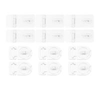 LIFKOME Lot de 12 Verrous à Charnière Transparents en Plastique Mini-Loquets à Moraillon sans Perçage Petites Boucles pour Boîte à Bijoux Coffrets Rangement Jouets Installation