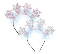 LIFKOME Lot De 2 Bandeaux De Noël En Forme De De Neige Accessoires Fantaisie Pour Décorations Fêtes Festivals Noël Femmes Et Filles En Feutre