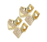 LIFKOME Lot De 2 Bijoux De Déguisement D'Halloween De Vampire Accessoires Pour Dents Accessoires Pour Cosplay D'Halloween Dorés