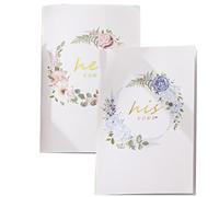 LIFKOME Lot de 2 Carnets de Vœux de Mariage en Papier Léger Format Pratique Motifs Élégants pour Cérémonies et Banquets Livres de Vœux Lui Accessoires Essentiels pour Fête Nuptiale