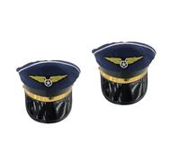LIFKOME Lot De 2 Casquettes De Police Bleu Marine Pour Adulte Costume De Police Confortable Taille Unique 58 Cm Pour Halloween