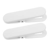 LIFKOME Lot de 2 Clips Muraux en Métal Blanc Robustes pour Panneaux Perforés, Accessoires Polyvalents pour Organisateur Mural Suspendu, Crochets Universels pour Étagère, Maison et Bureau,
