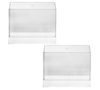 LIFKOME Lot de 2 Étuis de Rangement Rectangulaires Blancs 10 Trous pour Embouts de Perceuse à Ongles, Support de Manucure Pratique pour Salon et Pédicure, Organisateur Compact