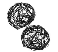 LIFKOME Lot de 2 Grilles D'arrangement de Fleurs en Alliage D'aluminium Noir, Outil Ikebana Réutilisable pour Vase de Table, Stabilisateur de Tiges pour Compositions et Présentoir à