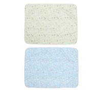 LIFKOME Lot de 2 Matelas Imperméables pour Bébé et Tout-petit, Grand Format 70x90 Cm, Tissu Respirant et Absorbant, Tapis Lavable pour Lit, Usage Nouveau-né et Élève, Bleu et Jaune Motif Dauphin