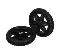 LIFKOME Lot de 2 Roues de Rechange Pivotantes en Caoutchouc Noir pour Chariot Pliable, Roulettes Robustes 10 Cm, Accessoires Pratiques pour Caddie de Courses et Transport Utilitaire