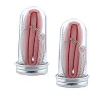 LIFKOME Lot de 2 Sets de Sets de Ensembles de Pailles à Boire en Silicone Réutilisables, Pliables et Courbées avec Brosse de Nettoyage et Étui Rose, pour Cocktails et Thé