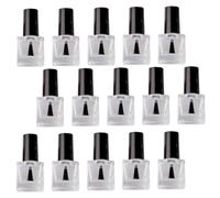 LIFKOME Lot De 20 Bouteilles Vides De Vernis à Ongles Réutilisables 8 Ml Carrées En Verre Pinceaux, Contenants Professionnels Pour Gel à Ongles, Usage Manucure à Domicile