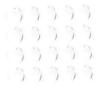 LIFKOME Lot de 20 Disques Acryliques Ronds Transparent 7,5Cm pour Artisanat DIY Porte-Clés Étiquettes Décorations Matériaux Solide Facile à Personnaliser