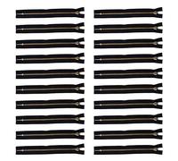 LIFKOME Lot de 20 Fermetures Éclair Délicates en Tissu et Cuivre 18 Cm pour Jeans Fermeture Éclair D'angle, Surface Lisse et Toucher Agréable, Couture Vêtements