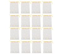 LIFKOME Lot de 25 Pochettes Transparentes à Motif Marguerite, Paquet en Plastique Cordon, Taille Petite, pour Rangement, Voyage et Emballage Pratique, Matériau PE Couleur Aléatoire