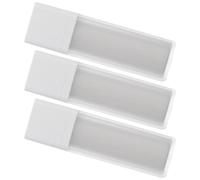 LIFKOME Lot De 3 Flacons Pompe Sans Air 50ml En Plastique Givré Carré, Presse Facile, Pour Cosmétiques De Voyage, Crème Visage Mains Et Lotion