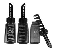 LIFKOME Lot de 3 Flacons Vides Gel Coiffant 260 Ml Peigne Applicateur Outil Coiffure Homme Usage Professionnel