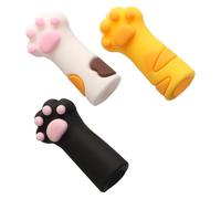 LIFKOME Lot de 3 Housses de Protection en Silicone Multicolores pour Ciseaux à Cuticules Pinces et Pinces à Épiler Manchon Flexible et Solide Motif Patte de Chat Accessoire Pédicure