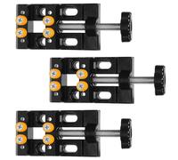 LIFKOME Lot de 3 Mini Étaux D’Établi Multifonctions en Aluminium 8 Trous Ouverture Parallèle Compact et Portable pour Gravure Sculpture sur Noyer et Bricolage D’Atelier