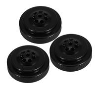 LIFKOME Lot de 3 Mini Supports de Drapeaux en Plastique Noir, Base Stable et Résistante pour Petits Mâts, pour Bureau et Conférence en Extérieur