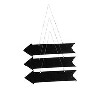 LIFKOME Lot de 3 Panneaux Muraux Fléchés en Bois, Tableaux Noirs Suspendus Effaçables, Décorations Murales pour Fêtes et Maison, Signalétique Directionnelle Pratique