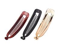 LIFKOME Lot de 3 Pinces à Cheveux Queue de Cheval Strass Petit Format Noir Brillant Café Doré Maintien Cheveux Femmes Filles Fête Bal Mariage